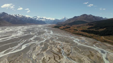 aerial over striking river delta - water canals creating unique patterns