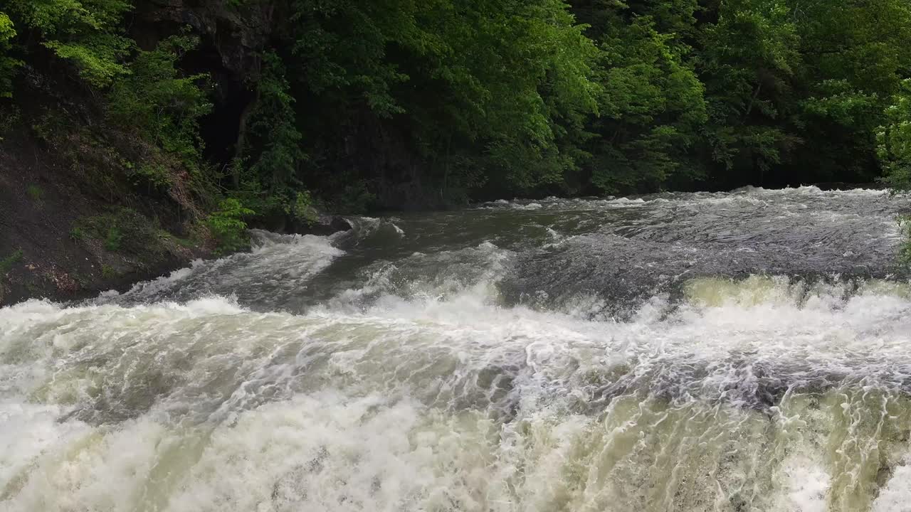Buttermilk Falls New York drone view