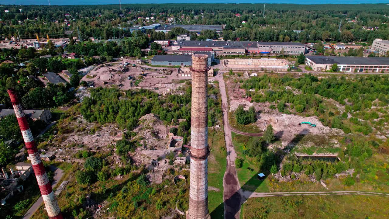 Discovering the abandoned industrial site near Riga, Latvia from the sky