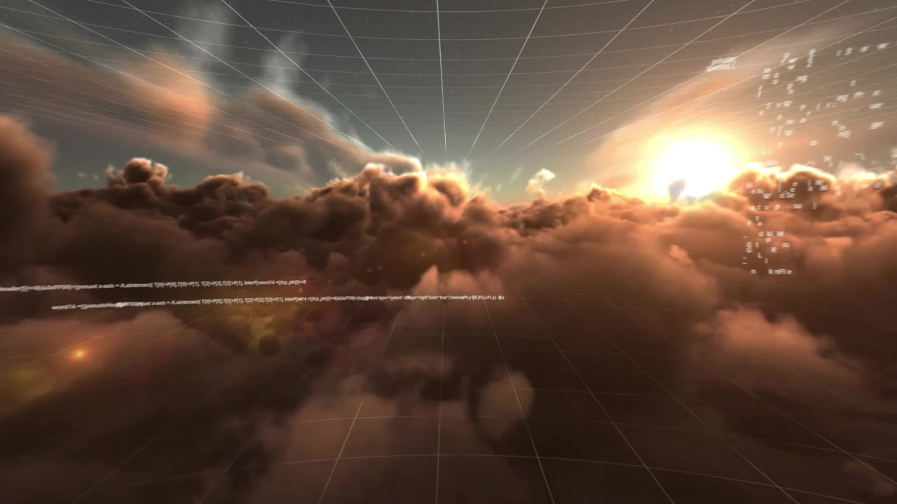 Animation af databehandling over skyer