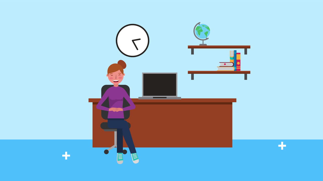 young businesswoman in the office working