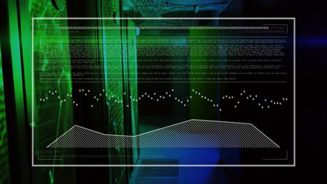 Animation-Zur-Verarbeitung-Und-Verschlüsselung-Von-Daten-über-Dem-Serverraum-Hintergrund