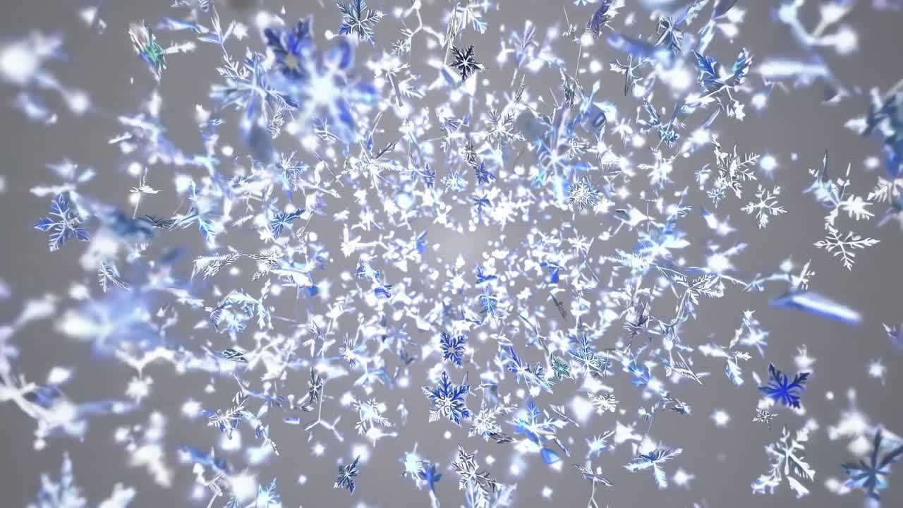 Snowflakes falling in winter