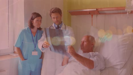 Animation-Der-Weltkarte-Und-Steigender-Prozentsatz-Gegenüber-Kaukasischen-Ärzten-Und-Patienten