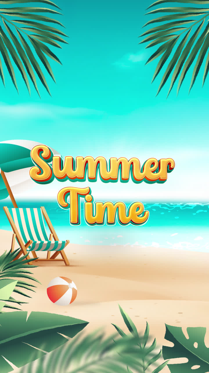 Escena de playa de verano