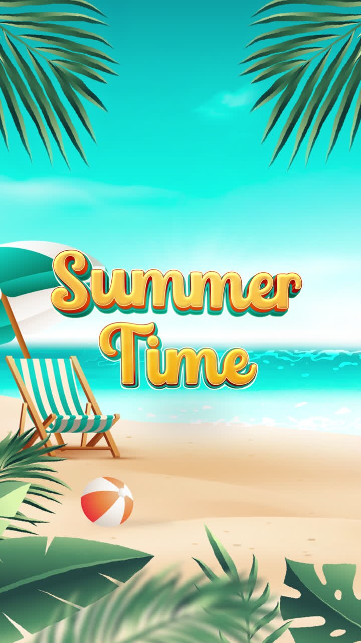 Summer Beach Scene