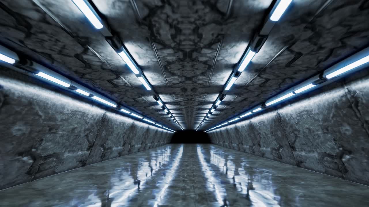 túnel subterráneo futurista