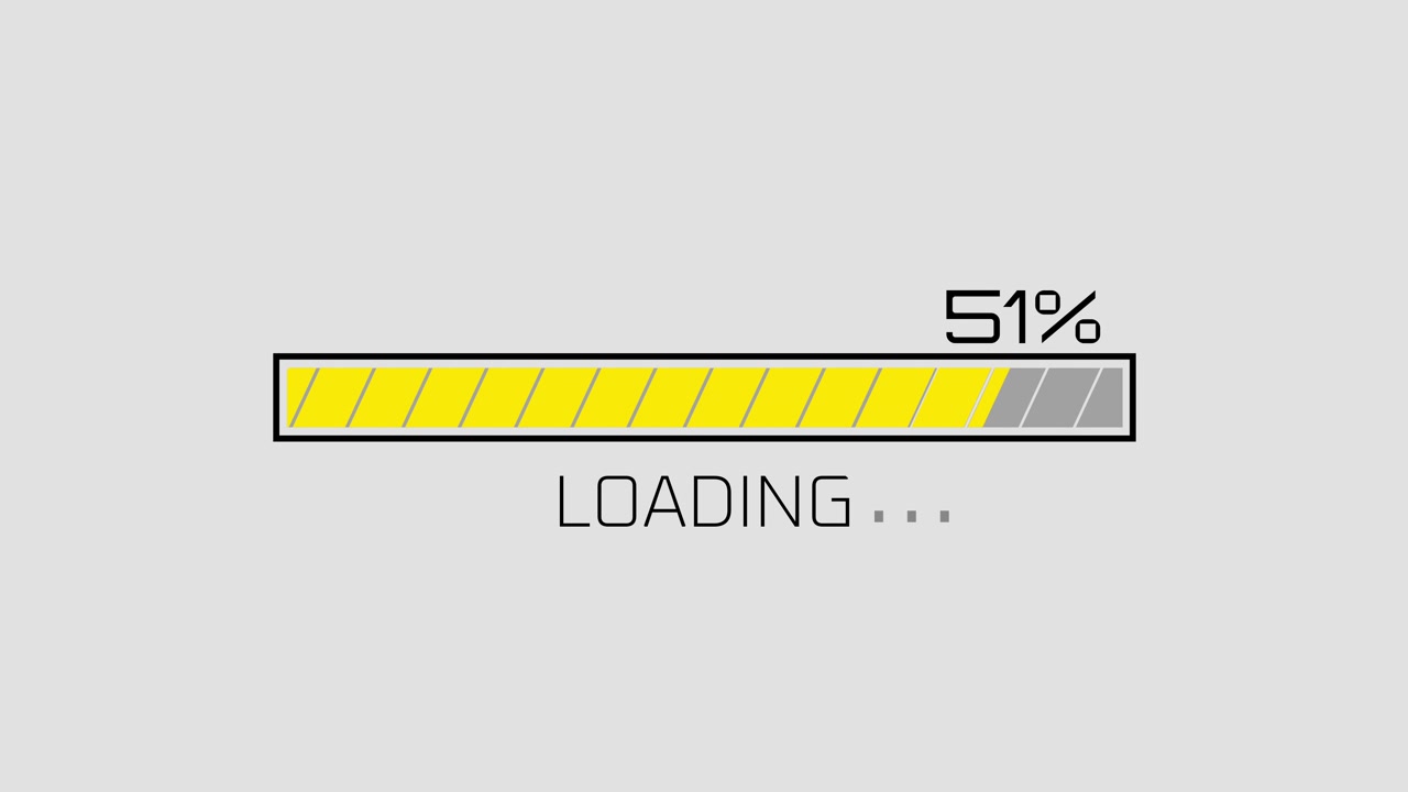 Animated Loading Progress Bar with Percentage Display