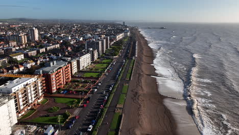 descending aerial worthing united kingdom skyline