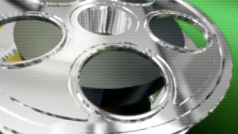 fondo de movimiento animado que muestra carretes de películas negativos utilizados para películas en el teatro