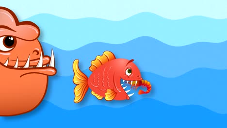un mundo submarino cruel donde todos los peces se comen unos a otros