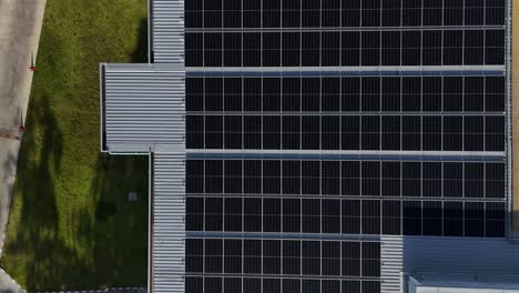 solar panels on a building roof