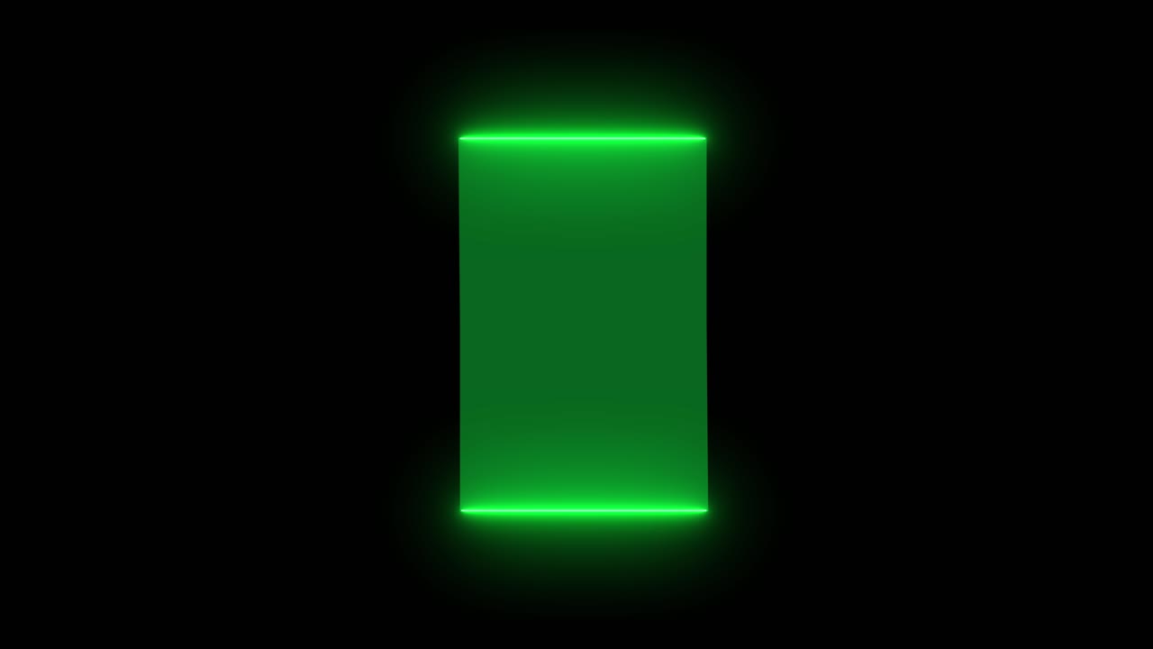 Green Neon Rectangle
