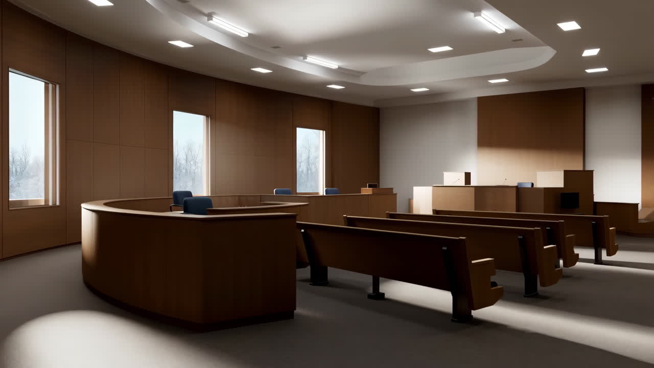 Empty Courtroom Interior