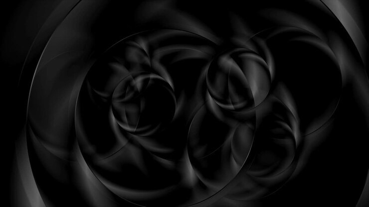Black abstract futuristic smooth circles video animation