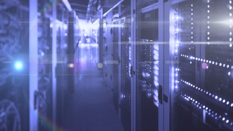 Computer servers in a server room