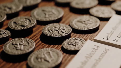 ancient coins on display