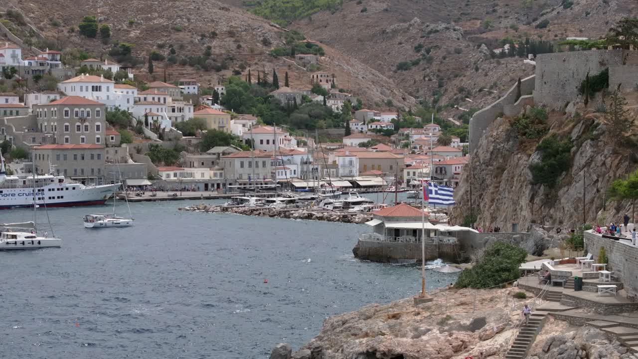 revelación de la isla de hidra en grecia - dron de 70 mm