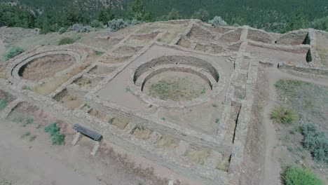 aerial view of ruins in country side of colorado