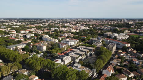 montpellier aerial shot boutonnet neighborhood sunny day