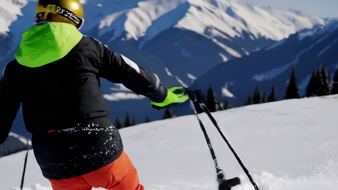 산에서 스키를 타는 것