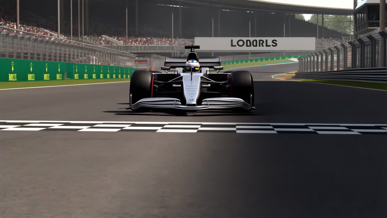 Formel 1-bil på en racerbane