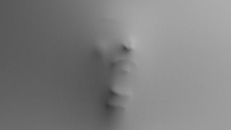 A creepy silhouette of a woman's face appears screaming from the white surface