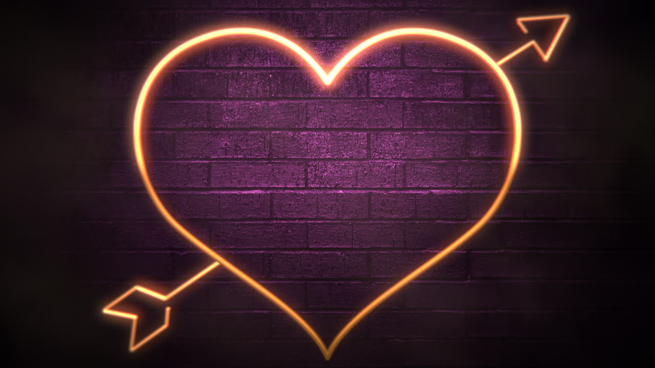 animación primer plano movimiento corazón romántico en el día de san valentín 2