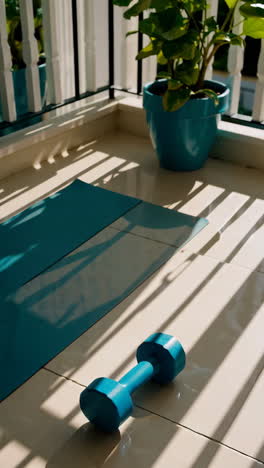 outdoor workout on a balcony