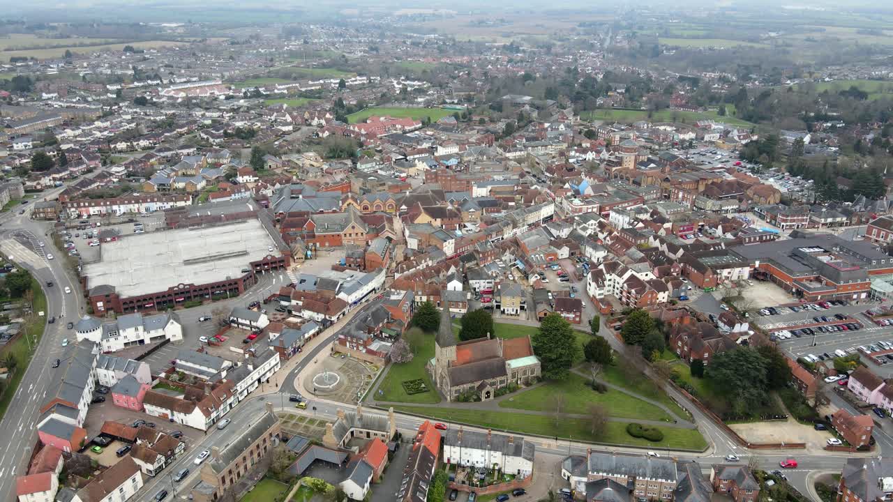imágenes aéreas del centro de la ciudad de braintree essex reino unido 4k