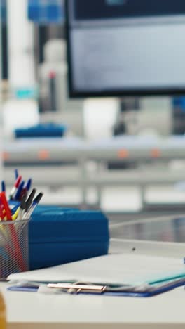 vertical video tracking program on screen in photovoltaics factory