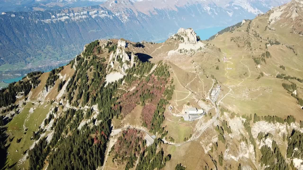 Aerial View of the Swiss Alps Mountains