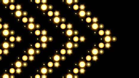 patrón de flecha dorada led luces fondo moviéndose hacia los lados