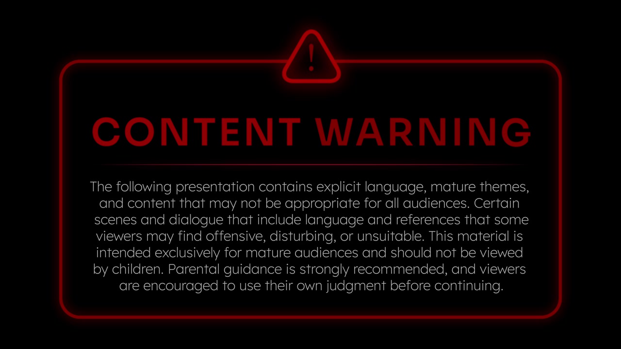 Content Warning Blinking Title Screen Animation
