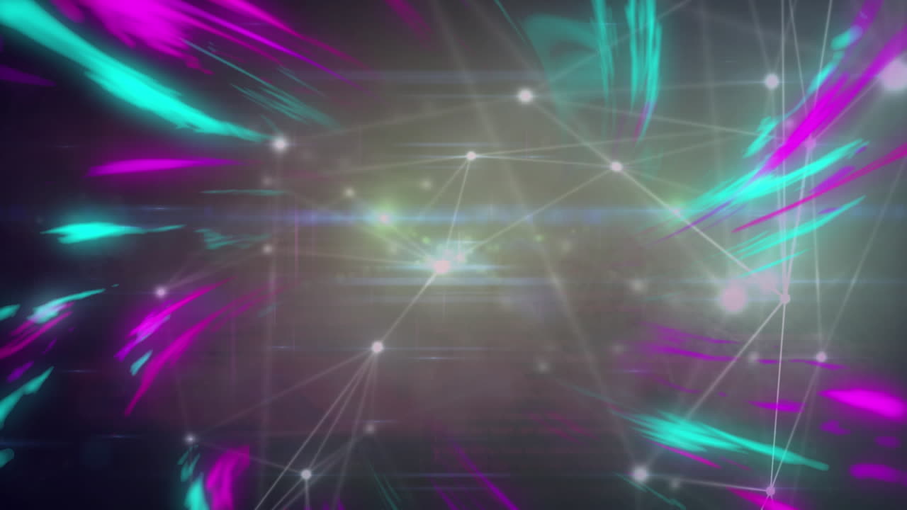 다채로운 반 ⁇ 이는 불빛을 통해 연결 네트워크의 애니메이션