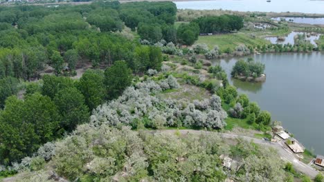 Hermoso-Resort-Con-Vista-Al-Lago-Rodeado-De-Vegetación