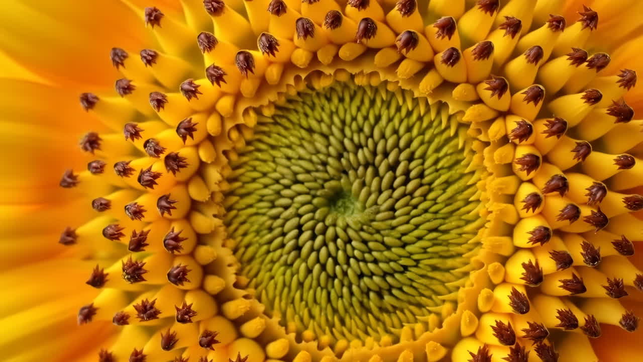 Close-up of a Sunflower's Center