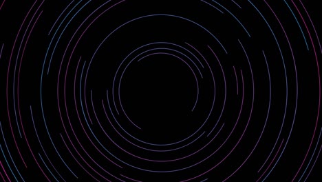 líneas redondas azules púrpuras tecnología abstracta fondo de movimiento futurista