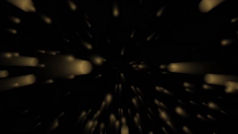 animación de manchas doradas de navidad moviéndose sobre un fondo negro