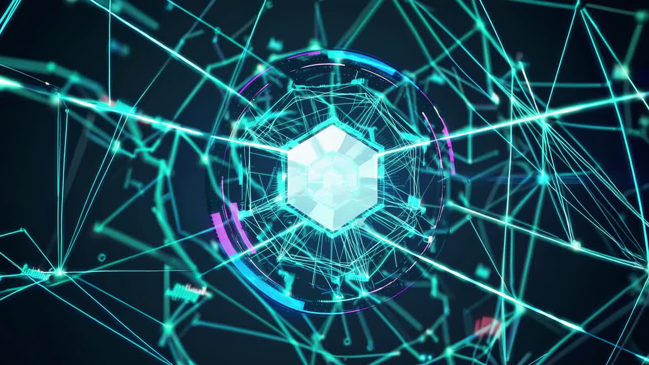 추상적인 기술 네트워크 시각화