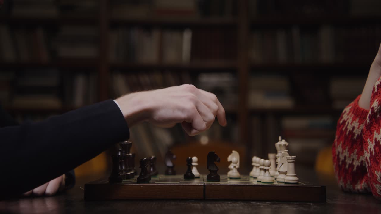 Chess Game in a Library
