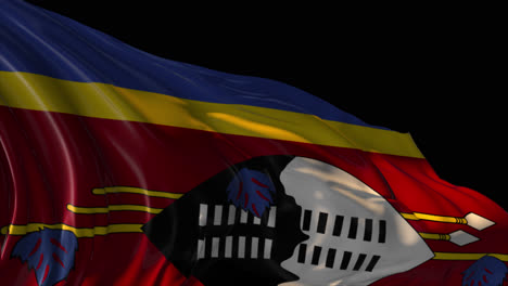 waving flag of swaziland