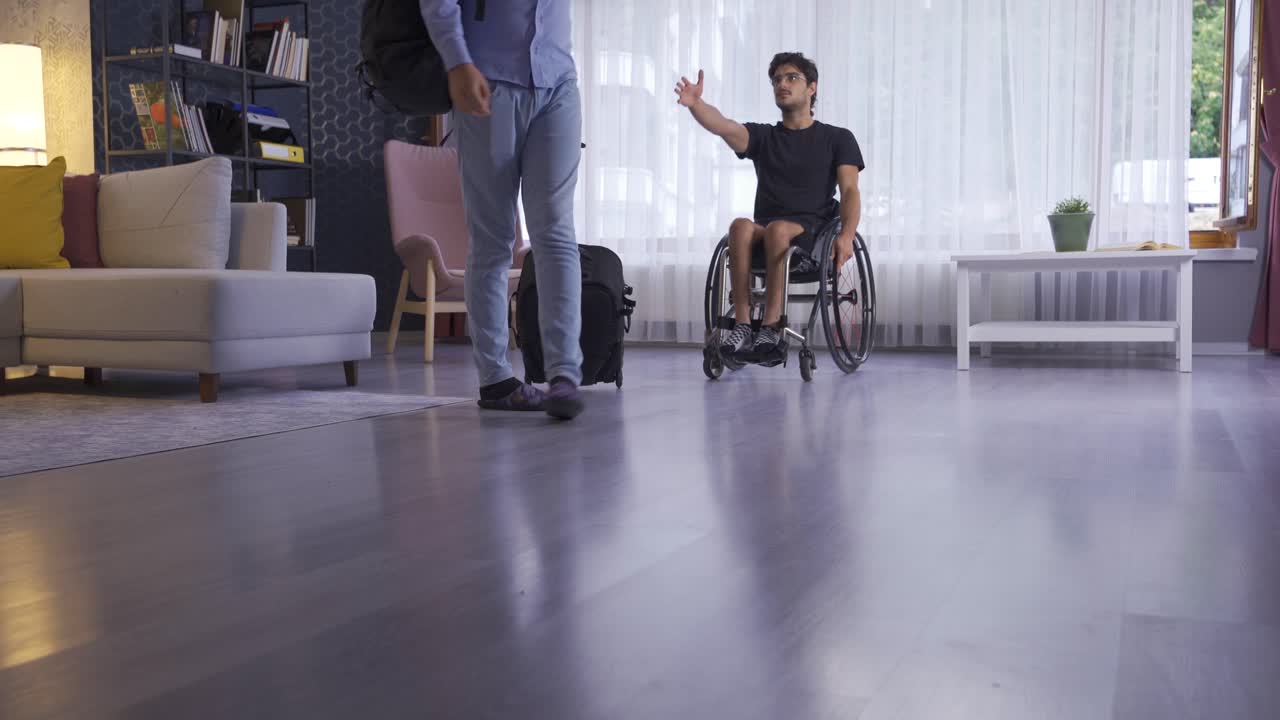 Abandoned disabled man.