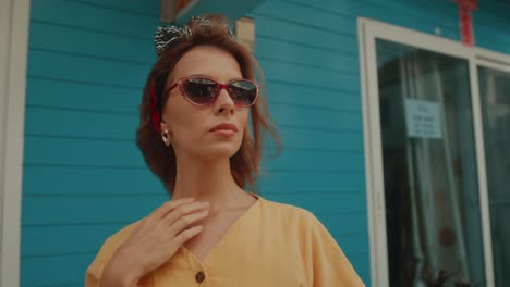 woman in vintage style outfit