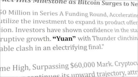 yuan news headline in different articles