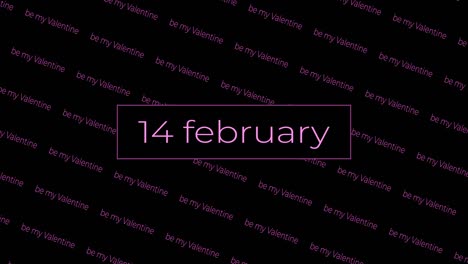 sea mis palabras de san valentín movimiento patrón video de bucle para el día de san valentí con 14 de febrero de fondo de animación. amor sin fisuras tipografía video de vacaciones.