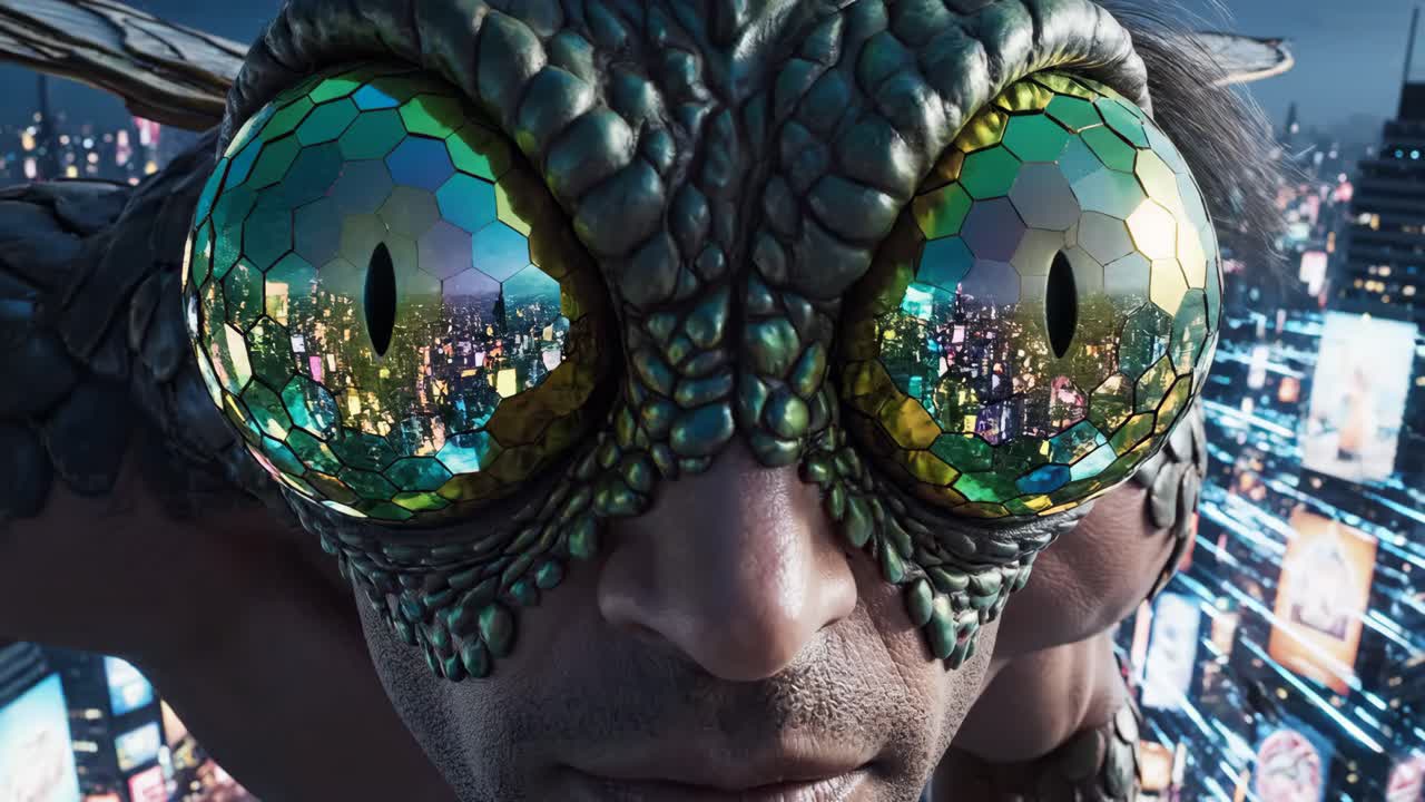 Mutant with Cityscape Eyes