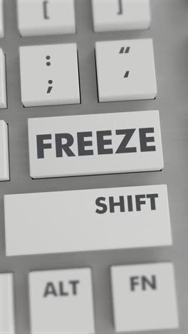 freeze button pressing on keyboard vertical video