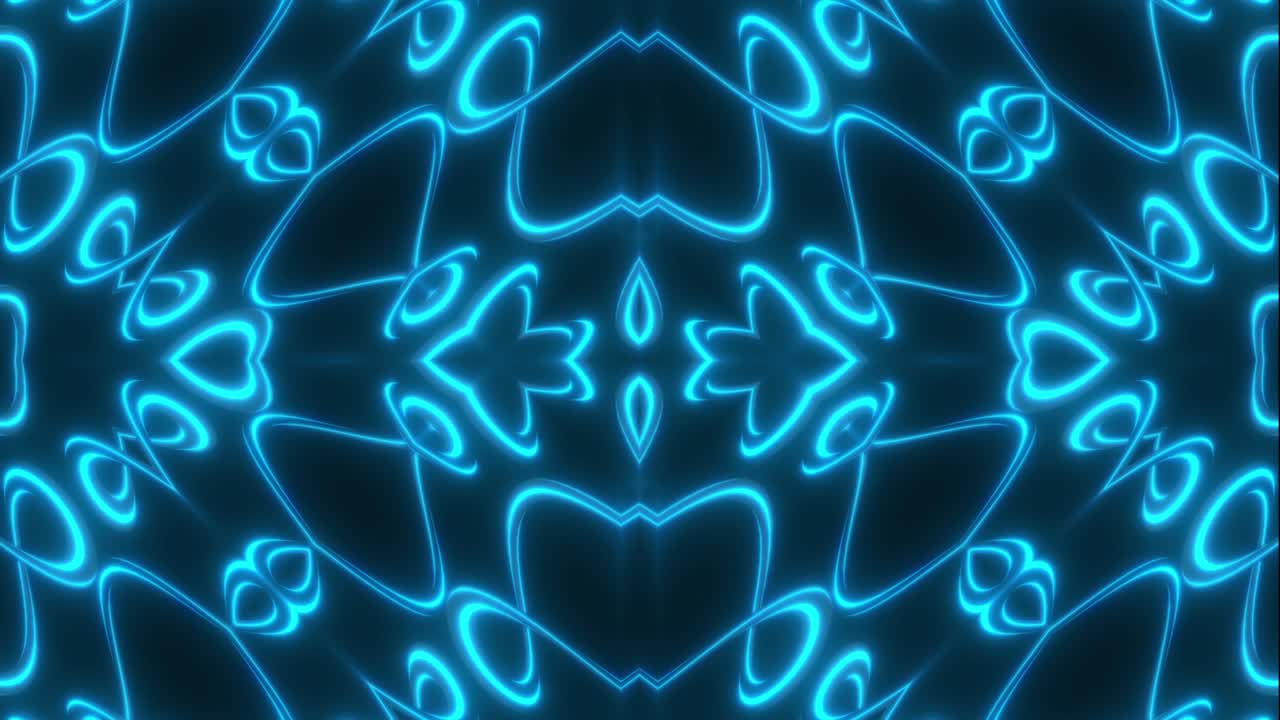 Abstract Neon Kaleidoscope Pattern (modello di caleidoscopio al neon)
