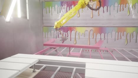 pintura automatizada del marco de los muebles